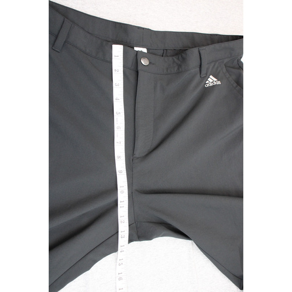 Adidas Golf Pants Mens 40 X 30 Black Flat Front Pockets High-Rise Straight Leg - Picture 7 of 8